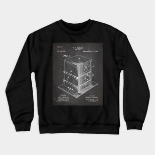 Beekeeping Patent - Beekeeper Bee Hive Honey Art - Black Chalkboard Crewneck Sweatshirt